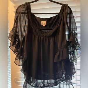 Bohemian black blouse